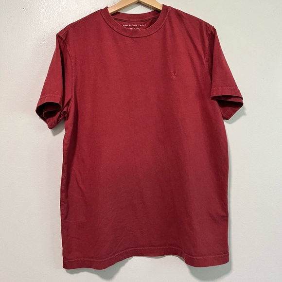 American Eagle Super Soft T-Shirt - Red - Size Medium - Picture 3 of 9